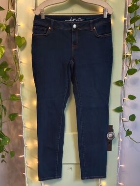Women's Inc Denim Curvy Fit Skinny Leg Dark Wash 10P Jeans